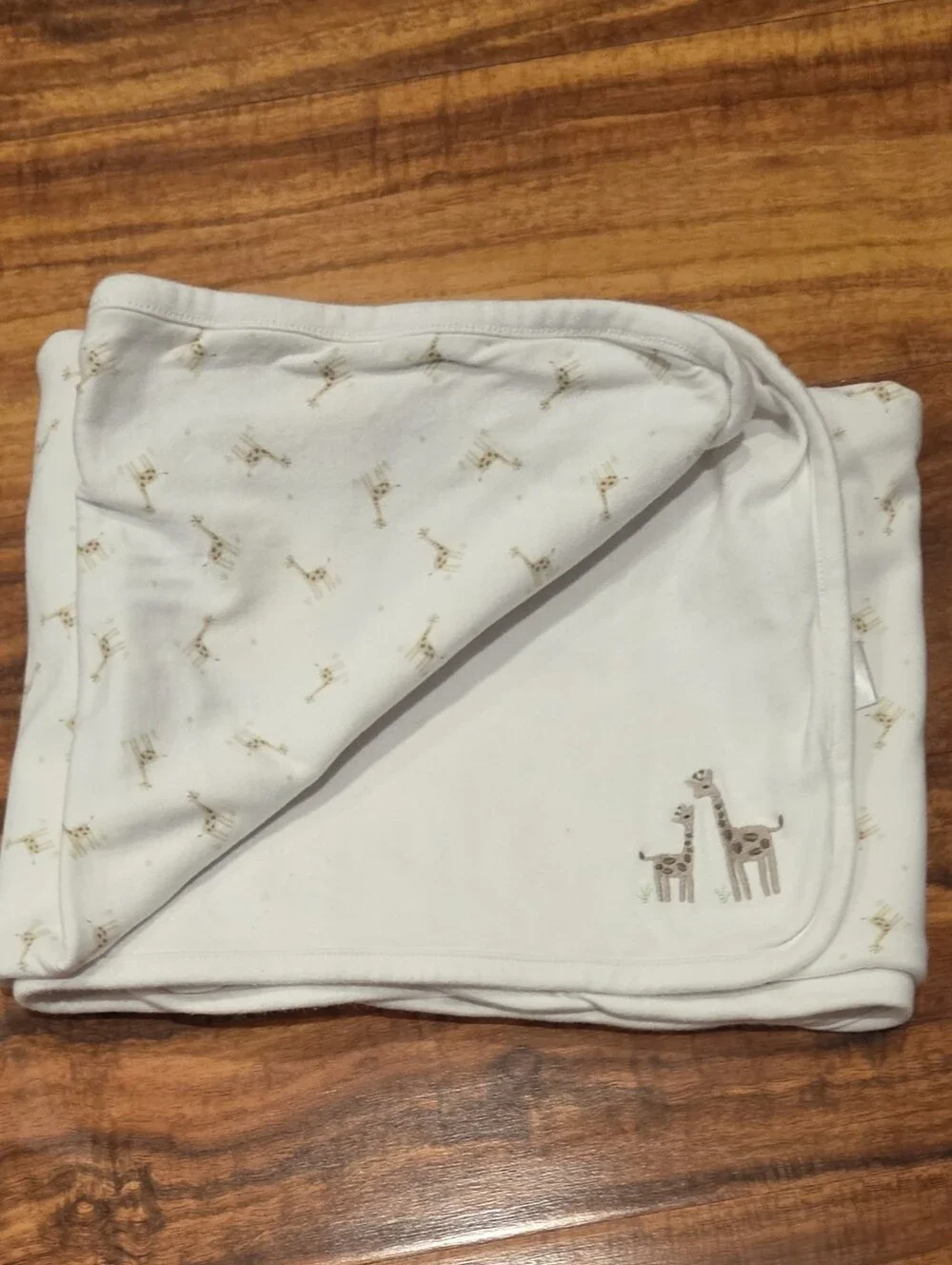 Janie and Jack NWT/GUC 0-3 Months Giraffe Bodysuit, Knit Hat, Reversible Blanket